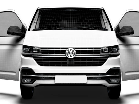 VW Transporter Van T6 L2H1 HQ Int 2020 3D Model