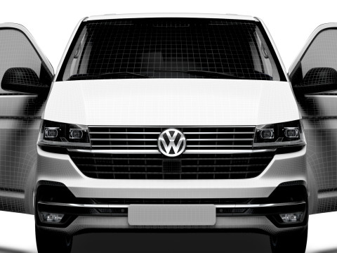 VW Transporter Van T6 L2H1 HQ Int 2020 3D Model
