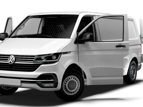 VW Transporter Van T6 L2H1 HQ Int 2020 3D Model