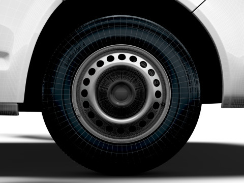 VW Transporter Van T6 L2H1 HQ Int 2020 3D Model
