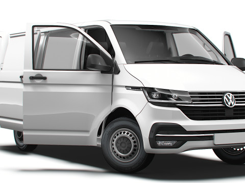 VW Transporter Van T61 L1H1 HQ Int 2020 3D मॉडल