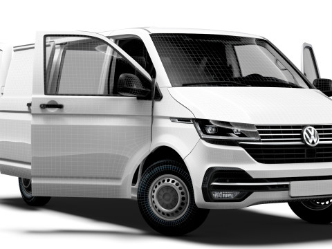 VW Transporter Van T61 L1H1 HQ Int 2020 3D Model