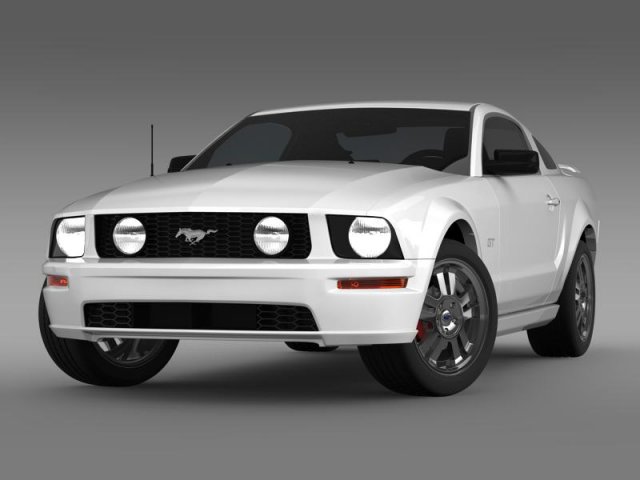 ford mustang gt 2005 3D-Modell .c4d .max .obj .3ds .fbx .stl .blend 
