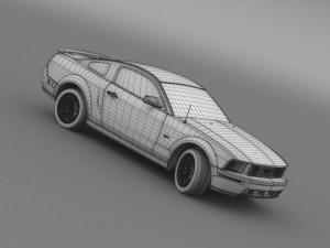 ford mustang gt 2005 3D-Modell