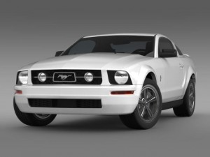 ford mustang v6 pony 2006 Modelo 3D
