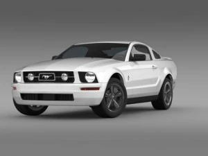 ford mustang v6 pony 2006 3D Model
