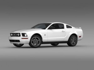 ford mustang v6 pony 2006 3D Model
