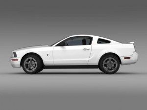ford mustang v6 pony 2006 3D Model