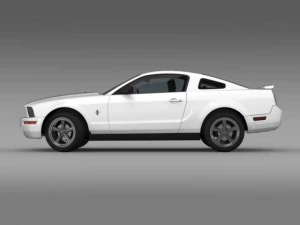ford mustang v6 pony 2006 3D Model
