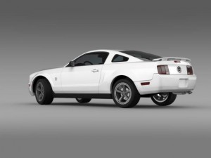 ford mustang v6 pony 2006 3D Model