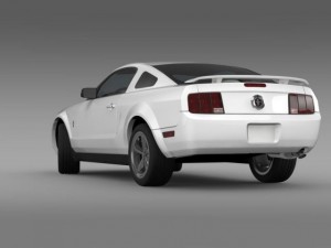 ford mustang v6 pony 2006 3D Model