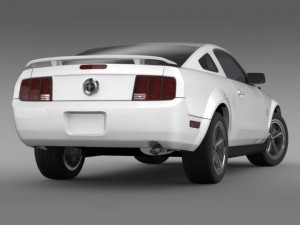 ford mustang v6 pony 2006 3D Model
