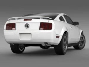 ford mustang v6 pony 2006 3D Model