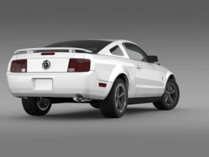 ford mustang v6 pony 2006 3D Model