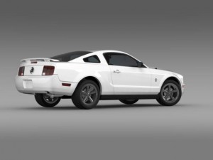 ford mustang v6 pony 2006 3D Model