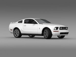 ford mustang v6 pony 2006 3D Model