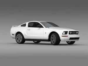 ford mustang v6 pony 2006 3D Model