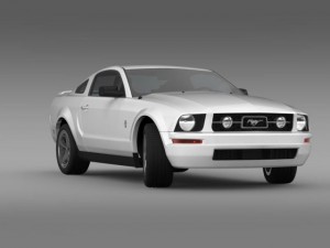ford mustang v6 pony 2006 3D Model