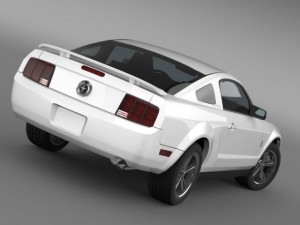 ford mustang v6 pony 2006 3D Model