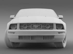 ford mustang v6 pony 2006 3D Model
