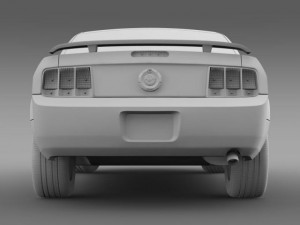 ford mustang v6 pony 2006 3D Model