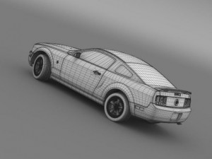 ford mustang v6 pony 2006 3D Model