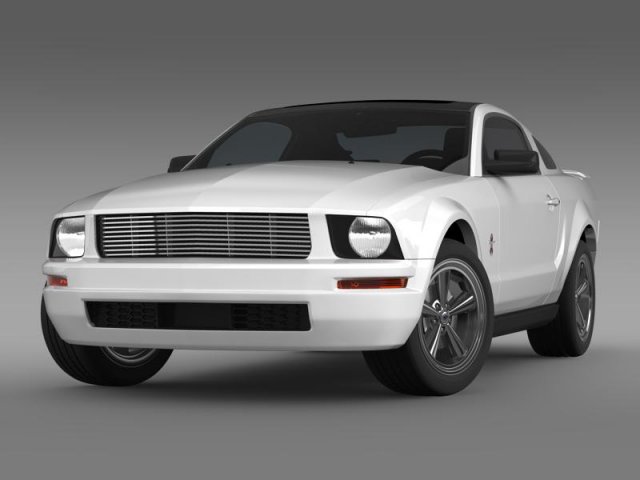 ford mustang wip 2009 Model 3D .c4d .max .obj .3ds .fbx .stl .blend 