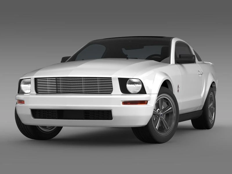 ford mustang wip 2009 3D Model .c4d .max .obj .3ds .fbx .stl .blend 