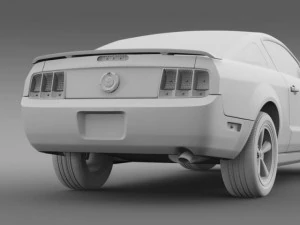 ford mustang wip 2009 3D Model
