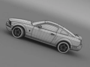 ford mustang wip 2009 3D Model