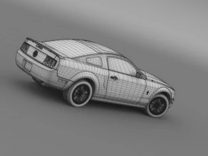 ford mustang wip 2009 3D Model