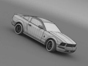 ford mustang wip 2009 3D Model