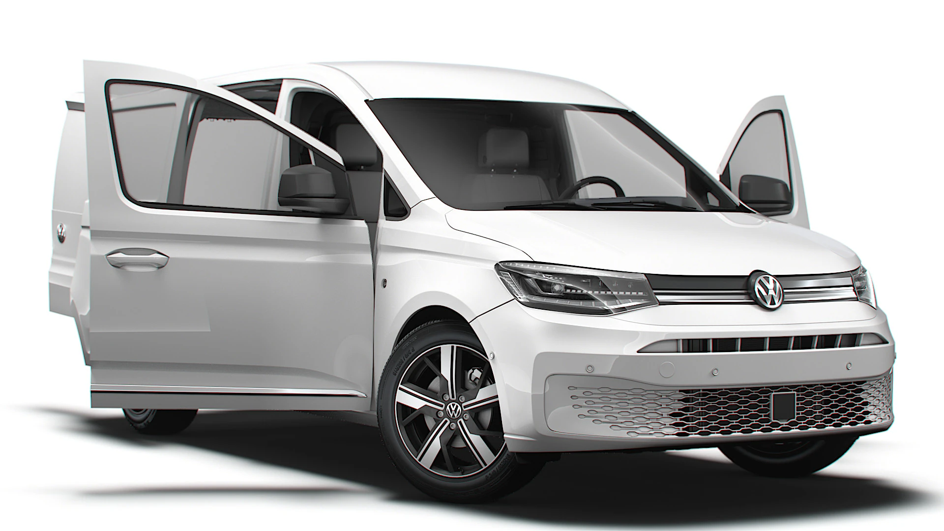 VW Caddy Cargo LWB HQ Int&eacute;rieur 2025 Modèle 3D .c4d .max .obj .3ds .fbx .stl .blend 