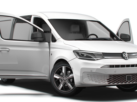 VW Caddy Cargo LWB HQ Interior 2025 3D मॉडल