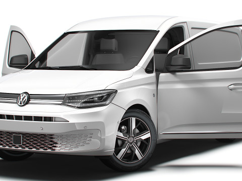 VW Caddy Cargo LWB HQ Interior 2025 Model 3D