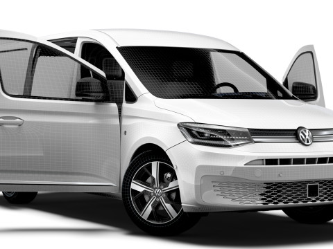 VW Caddy Cargo LWB HQ Interior 2025 Model 3D