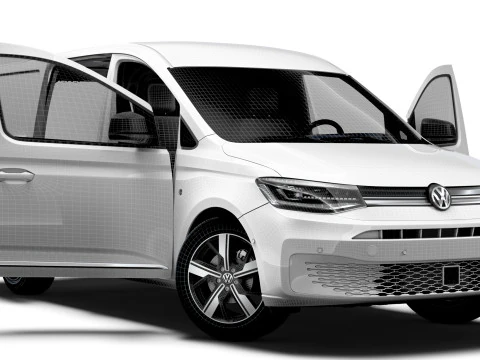VW Caddy Cargo LWB HQ Int&eacute;rieur 2025 Modèle 3D