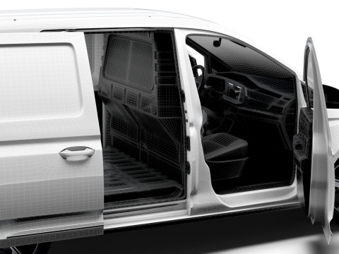 VW Caddy Cargo LWB HQ Interior 2025 Model 3D