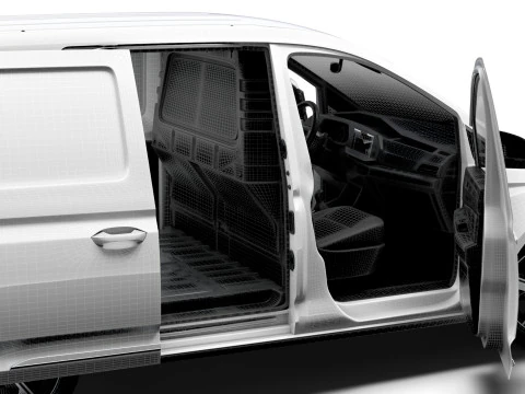 VW Caddy Cargo LWB HQ Int&eacute;rieur 2025 Modèle 3D