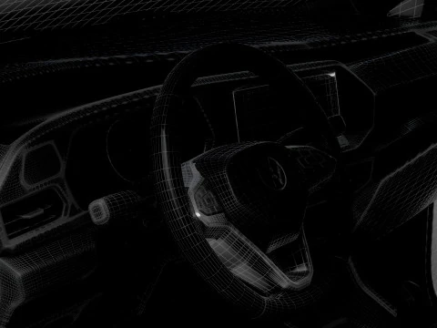 VW Caddy Cargo LWB HQ Int&eacute;rieur 2025 Modèle 3D
