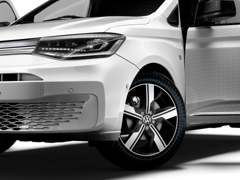 VW Caddy Cargo LWB HQ Interior 2025 Model 3D