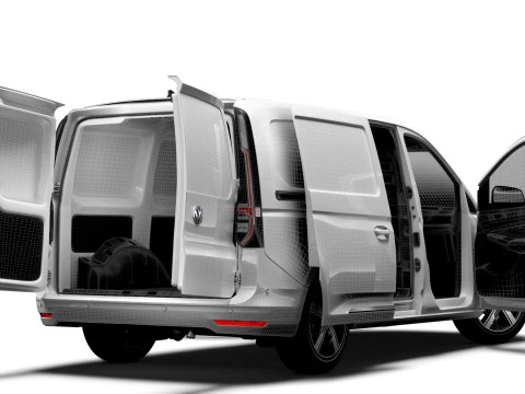 VW Caddy Cargo LWB HQ Int&eacute;rieur 2025 Modèle 3D