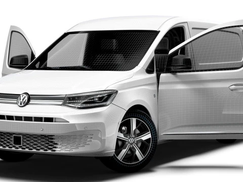 VW Caddy Cargo LWB HQ Int&eacute;rieur 2025 Modèle 3D