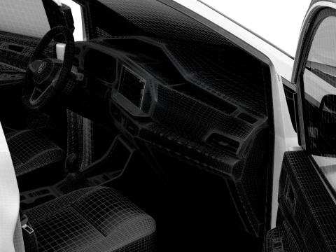 VW Caddy Cargo LWB HQ Int&eacute;rieur 2025 Modèle 3D