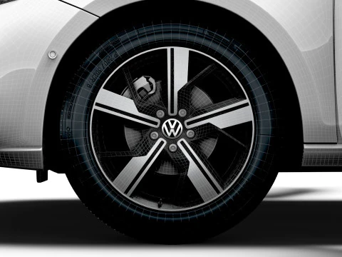 VW Caddy Cargo LWB HQ Int&eacute;rieur 2025 Modèle 3D