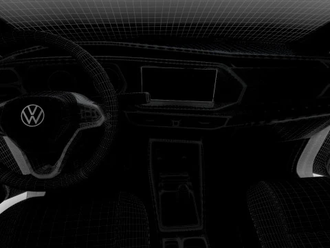 VW Caddy Cargo LWB HQ Int&eacute;rieur 2025 Modèle 3D