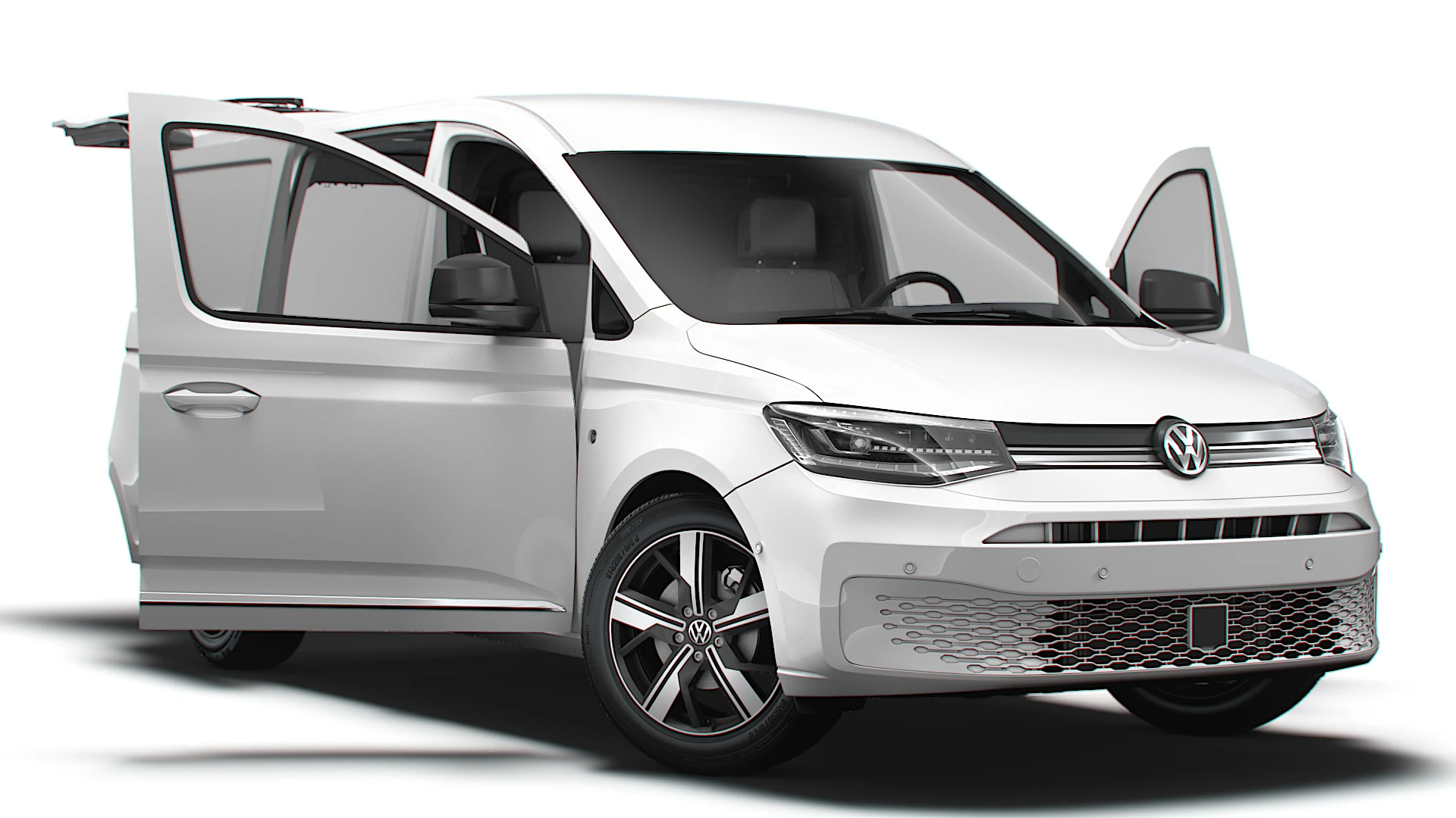 VW Caddy Cargo LWB Valve HQ Interior 2025 3D Model .c4d .max .obj .3ds .fbx .stl .blend 