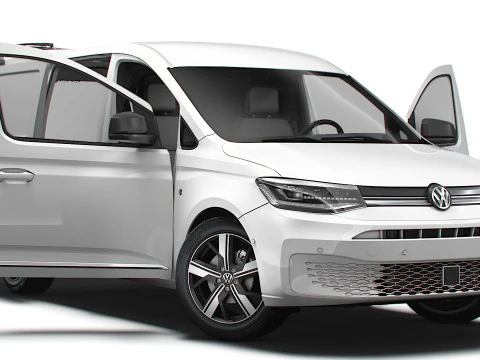 VW Caddy Cargo LWB Valvola HQ Interni 2025 Modello 3D