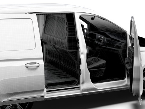 VW Caddy Cargo SWB HQ Interior 2025 Modelo 3D