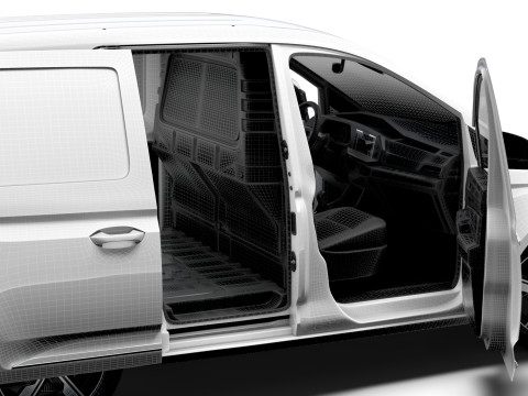 VW Caddy Cargo SWB Valve HQ Interior 2025 3D Model